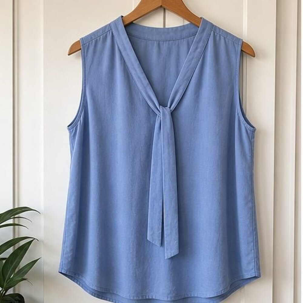 Blue Peplum Top